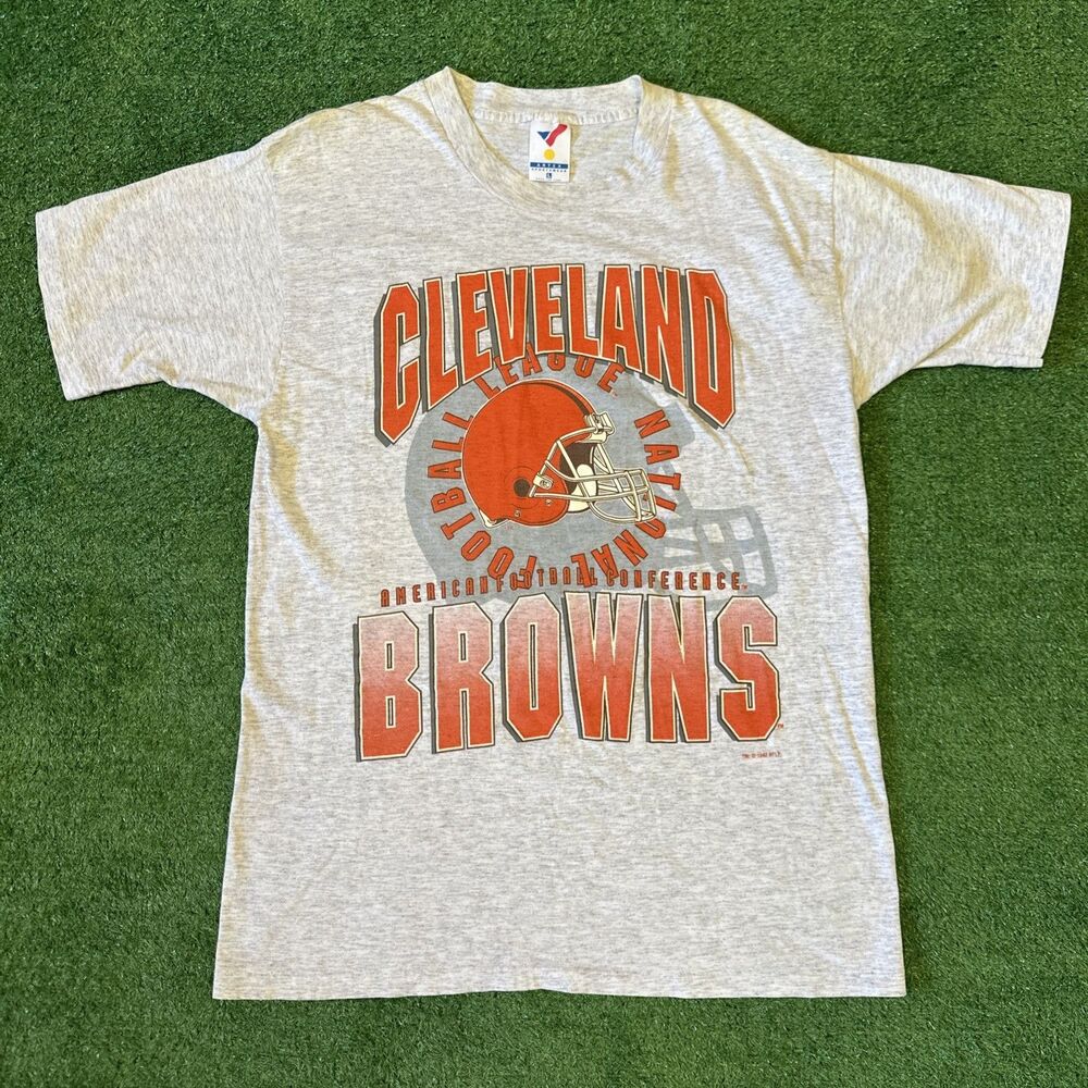 Vintage Artex Cleveland Browns Shirt Mens Large Gray Orange 1992 NFL Made In USA